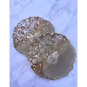 ที่รองแก้วแวววาวทำจากเรซิ่นอีพ็อกซี่หรูหราอุปกรณ์เครื่องดื่มที่ทันสมัยเป็นประกายของตกแต่งโต๊ะศิลปะ - Product Image 6