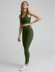 Womens Athletic <b>Leggings</b> High Rise Stretch Yoga Pants Breathable Workout Tights Slim Fit Sportswear Gym Training Bottoms - Product Image 2