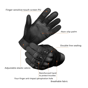 Full Finger PU Weight Lifting Gloves Non-Slip Unisex Outdoor Activities Black With Yellow Palm Grip - Product Image 5