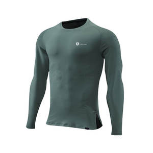 T-shirts de compression sportifs en tricot pour hommes, avec logo personnalisé sur le devant, emballage écologique, séchage rapide, pour le fitness et le sport. - Product Image 1