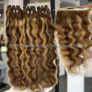 ผมต่ออินเดียแท้แบบ Remy  ถักด้วยเครื่องจักรสองชั้น  ผมเวอร์จิ้น 100%  มีสีบาเลยาจให้เลือก - Product Image 3