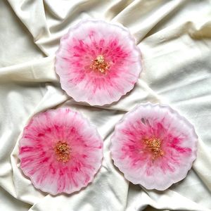 Premium Handmade Resin Coaster Set Stylish <b>Decorative</b> Drink Coasters for Home Dining Table Coffee Table Kitchen <b>Restaurant</b> Hotel - Product Image 1