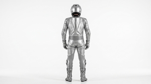 DUMELA INTERNATIONAL <b>Silver</b> Leather Motorcycle <b>Suit</b> Auto Racing Full Body Protection Abrasion Resistant Waterproof Breathable - Product Image 4