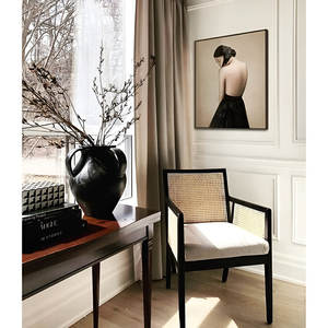 Juego de 4 sillones de caña Antonia, sillas de comedor elegantes - Product Image 2