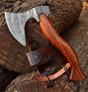 STEEL CRAFT INTERNATIONAL Hand-Forged Damascus Steel Flat Backed Hammer <b>Axe</b> 12" Full Tang Wood Handle DIY Grade ODM 1 Year - Product Image 1