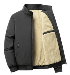 Chaqueta polar de forro polar para hombre al por mayor, con cremallera completa, OEM, marca privada para marcas de ropa estadounidenses, a granel - Product Image 3