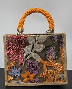 Sac fourre-tout bohème en toile brodée avec fermeture éclair pour usage quotidien estival - Product Image 1