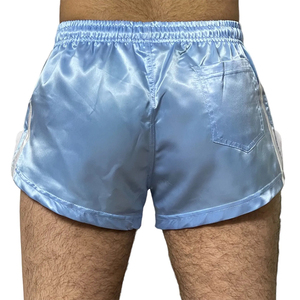 High Quality Running Nylon <b>Shorts</b> For Men Sky Blue Color <b>Compression</b> Sweat Gym Training Men Running <b>Short</b> - Product Image 2