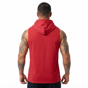 Sudadera con Capucha sin Mangas para Hombre, de Algodón Premium, para Entrenamiento, Marca Privada, Fabricante OEM ODM - Product Image 4