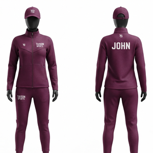 TAISON SPORTS 300 GSM Polyester/Nylon Fleece Breathable Windproof Eco-Friendly Quick Dry <b>Waterproof</b> Cricket <b>Tracksuit</b> - Product Image 1
