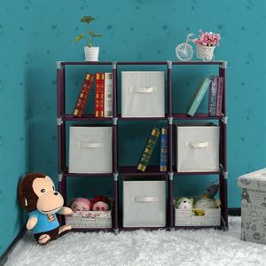 Organizzatore per Armadio Multifunzionale a 3 Livelli con 9 Scomparti, Scaffali Assemblati per Vestiti, Libreria e Contenitore - Product Image 2