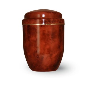 Urne funéraire en aluminium marron, rouge feu, vert - Product Image 3