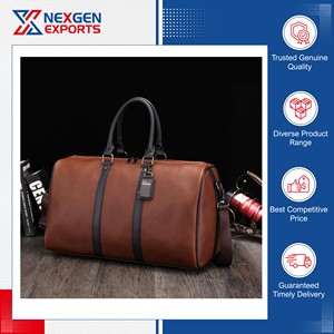 In Depth Experience Best Quality Fashion Unisex <b>Large</b> Capacity PU Leather <b>Duffle</b> Travel <b>Bag</b> for Outdoor Sports Use - Product Image 4
