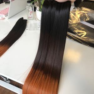 Os Cheveux Raides Cheveux Vietnamiens Cheveux Vierges Trame Bundles Ombre Couleur - Product Image 1