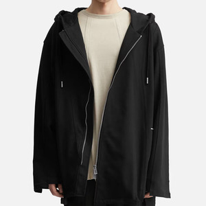 Lightweight Full <b>Zip</b> 100% Cotton Winter Hoodie Jacket Relaxed Fit Oversized Solid Color Hoodies Minimalist Casual Wear - Product Image 3