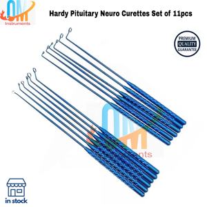 ไมโครริงคิวร์เรต ไม้พายแกะสลักต่อมใต้สมองชนิดอ่อนตัวได้ 12 ชิ้น ใช้ซ้ำได้ ออโตเคลฟ เครื่องมือผ่าตัดประสาทขนาดเล็ก สแตนเลสแข็งแบบเยอรมัน - Product Image 5