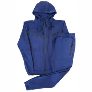 Ensemble de survêtement technique en molleton pour homme – Sweat à capuche zippé et pantalon de jogging – Vêtements de sport décontractés haut de gamme - Product Image 4