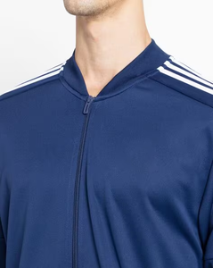 Ensemble de survêtement décontracté bleu marine pour homme, sweat-shirt à col rond et pantalon de survêtement, 100% polyester, respirant, tricoté, vêtements d'automne - Product Image 3
