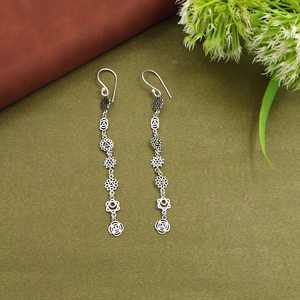 Pendientes largos de latón con los siete chakras, ligeros, joyería dorada y plateada, accesorios para mujer. - Product Image 3