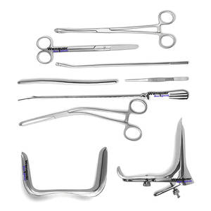 Juego de Instrumentos Quirúrgicos Abdominales Ginecológicos y Obstétricos Profesionales de 9 Piezas, de Acero Inoxidable Wenquar - Product Image 1