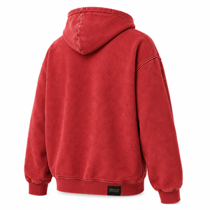 Sudadera con Capucha Roja para Hombre Silk Road Generations, Talla Grande, Algodón French Terry, con Bolsillo y Estampado de Personajes, Ropa Casual de Invierno, OEM - Product Image 3