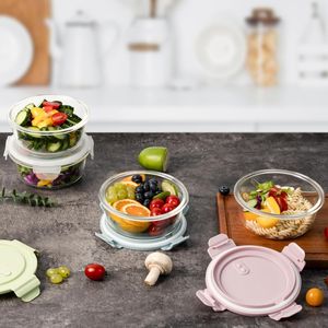 Set di 20 Contenitori in Vetro Ermetici da 20 oz per Preparazione Pasti con Coperchi Senza BPA, Resistenti al Calore, Capacità 2,5 Tazze - Product Image 1