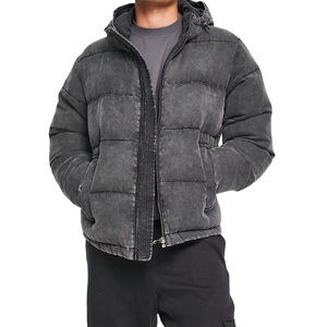 Chaleco Térmico Acolchado Vintage para Hombre, Lavado, Suave, Desteñido, Estilo Urbano Informal, Aislante para Invierno, Secado Rápido, con Logotipo Frontal - Product Image 1