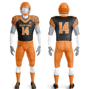 Uniformes de football américain respirants à manches courtes sur mesure, maillots et pantalons de haute qualité, fabricant OEM/ODM et fournisseur en gros - Product Image 6