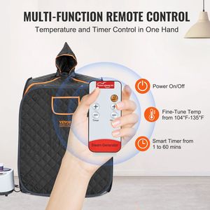 Tenda Sauna Portatile da 1200 Watt con Sedia Terapeutica e Borsa Portaoggetti, Coperta Sauna per Uso Domestico - Product Image 5