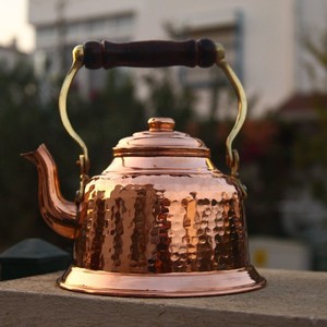Premium Copper Water <b>Kettle</b> Matte Finish with Handle Handmade Traditional Design for Boiling Water <b>Tea</b> Serving Kitchen Use - Product Image 4