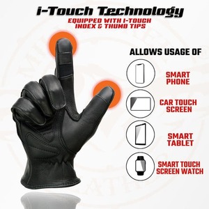 Guantes de Motociclista de Cuero Negro Resistentes con Nudillos Reforzados, Diseño Táctico, Proveedor Mayorista - Product Image 5