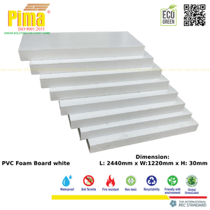 WPC PVC Foam <b>Board</b> Sheet 30mm Thickness 0.6 G/cm3 Density White Color Lightweight Decorative Advertising <b>Boards</b> for Furniture - Product Image 1