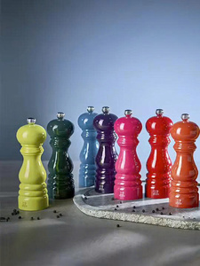 Handmade Wooden <b>Pepper</b> Mill Lacquer Kitchen <b>Grinder</b> Decorative Wooden <b>Pepper</b> <b>Grinder</b> Refillable Spice <b>Grinder</b> Premium - Product Image 4