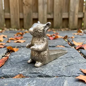 Brass Beaver <b>Door</b> <b>Stop</b> Rustic Outdoor Decorative Animal Shape Tabletop Home Entryway Accent - Product Image 5