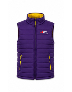 Custom AFL Puffer Vest Australian Rules <b>Football</b> Team Gilet Footy Club Bodywarmer Sleeveless Teamwear OEM Supplier - Product Image 5