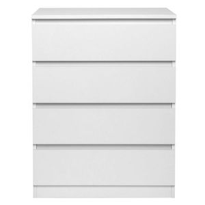 FCH Simple White Wood 4 Drawer Dresser - Product Image 5