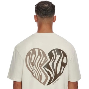 T-shirts pour hommes en coton 100% surdimensionnés rétro de haute qualité avec logo personnalisé imprimé, coupe ample, style streetwear, designs personnalisés, t-shirt à grammage élevé - Product Image 1