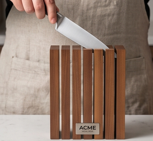 Bloc à couteaux haut de gamme en bois de qualité supérieure avec forme personnalisée au laser pour l'organisation des couteaux à domicile, à l'hôtel et en cuisine - Product Image 4