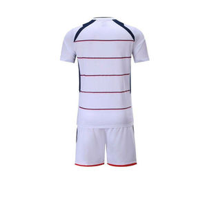 Tenues de football personnalisées jaunes/noires de haute qualité, respirantes, légères, avec impression par transfert thermique, ensembles d'uniformes d'équipe courts, prix raisonnable - Product Image 6