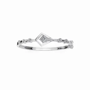 กำไลข้อมือเพชรเพาะเลี้ยง Nebula Nova Lab Grown Diamond ทองคำขาว 18K สำหรับผู้หญิง ดีไซน์ทันสมัย ได้รับการรับรองจาก IGI ประดับเพชร 17 เม็ด ขายส่ง - Product Image 1