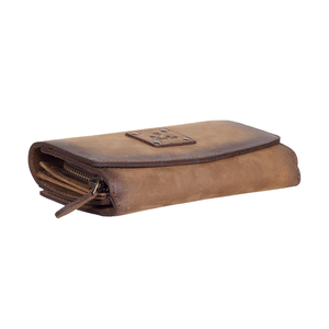 Ladies Hunter Vintage Leather Clutch Wallets Custom Logo Emboss Bulk Wholesale Coin <b>Purses</b> ID Card Holder RFID Multiple Sleeves - Product Image 6