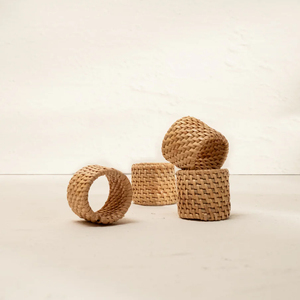 Anneaux de serviette en rotin faits à la main en gros, décorations de table tissées naturelles pour mariages, événements, restaurants, fournisseur OEM - Product Image 3