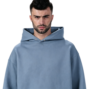 Sudadera con Capucha Verde para Hombre, Talla Grande, Corte Regular, Felpa de Algodón, Estilo Casual para Otoño - Product Image 6