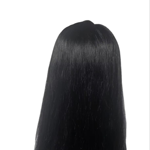 ท็อปเปอร์ผมแท้สีน้ำตาลอ่อนจากบราซิลสำหรับผู้หญิง ความหนาแน่นสูง 150% ไม่พันกัน ยาว 20 นิ้ว ความยาวปานกลาง ไม่ต้องใช้กาวสำหรับติดฐาน - Product Image 1