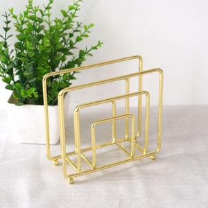 ที่ใส่กระดาษเช็ดปากโลหะพร้อมชั้นวางของแบบเชื่อมต่อ กล่องใส่กระดาษทิชชู ประเภทสินค้าอื่นๆ ของตกแต่งโต๊ะและอุปกรณ์เสริม - Product Image 5