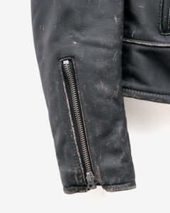 Veste moto en cuir véritable noir pour homme de qualité supérieure, fermeture éclair, col rabattable, coupe classique, style automne, vente en gros - Product Image 6