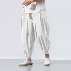 Loose Casual Wide Sweatpants for <b>Men</b> <b>Cargo</b> Pants Elasticated Solid Summer Fitness <b>Baggy</b> Streetwear - Product Image 1