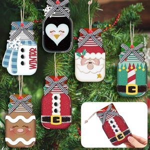 Set di 6 Portacarte Natalizi a Forma di Schiaccianoci, Pupazzo di Neve e Babbo Natale, Porta Soldi e Biglietti Regalo, Decorazioni Natalizie con Palline in Legno e Ornamenti per Albero - Product Image 3