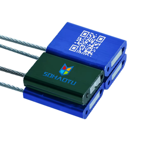 Sceau de câble jetable CL-105 JHAS pour camions, conteneurs, citernes avec bande d'étanchéité en alliage d'aluminium et sécurité de verrouillage de porte - Product Image 1