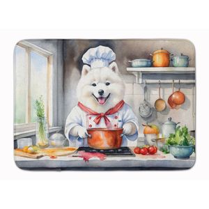 Samoyède le Chef tapis de cuisine en mousse à mémoire de forme lavable en Machine coussin Anti-fatigue confort tapis de bain ou tapis de cuisine - Product Image 1